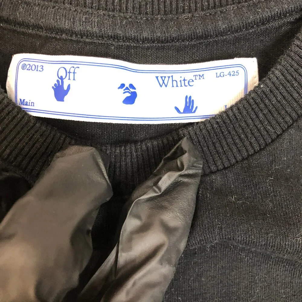 Off-White Graphic Long-Sleeve Cotton Tee Black – Size S - Picture 5 of 15